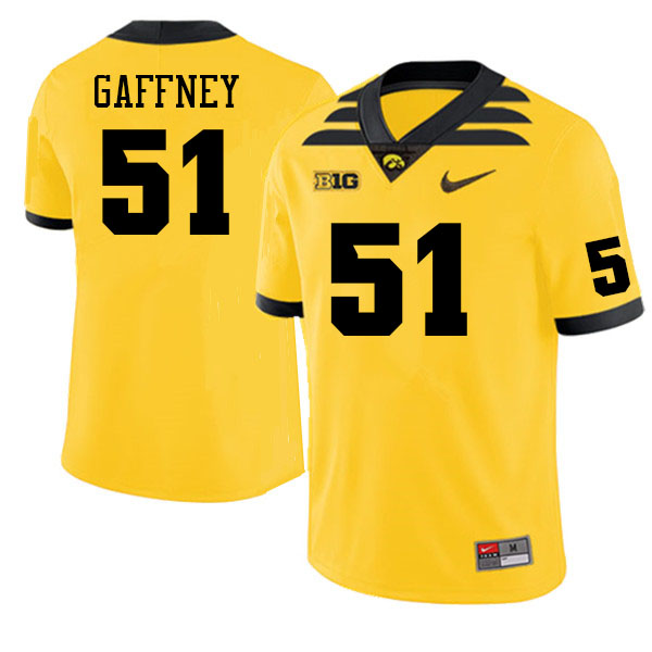 Men #51 Luke Gaffney Iowa Hawkeyes College Football Alternate Jerseys Sale-Gold